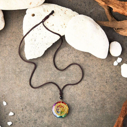 Chakra Orgonite Necklace - Balances EMF Protection & Orgone Energy