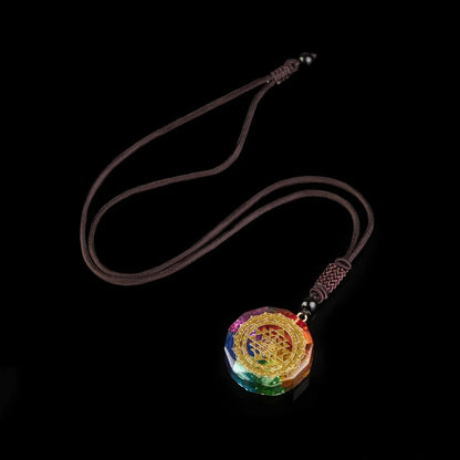 Chakra Orgonite Necklace - Balances EMF Protection & Orgone Energy