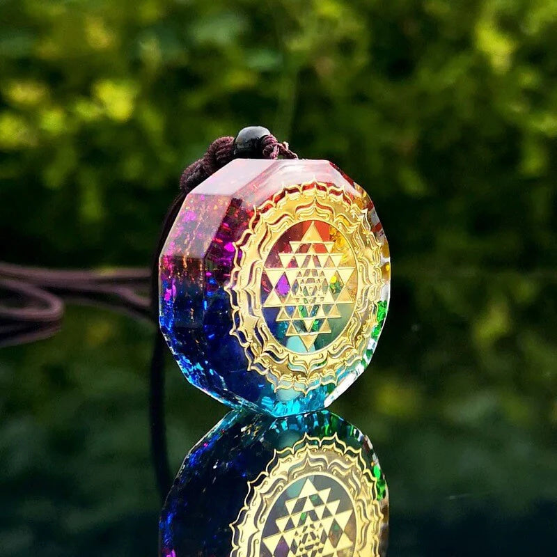 Chakra Orgonite Necklace - Balances EMF Protection & Orgone Energy