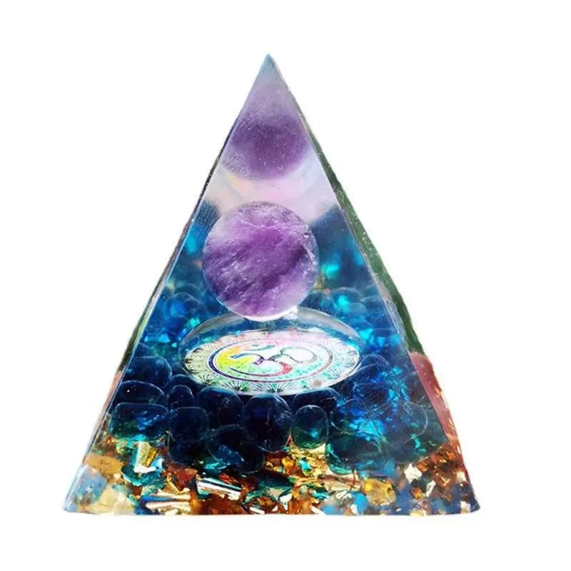 Amethyst Orgonite Pyramid- Orgone Energy Generator