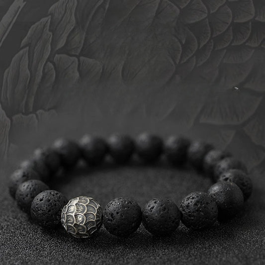 Grounding Lava Stone Bracelet- Calming & Grounding