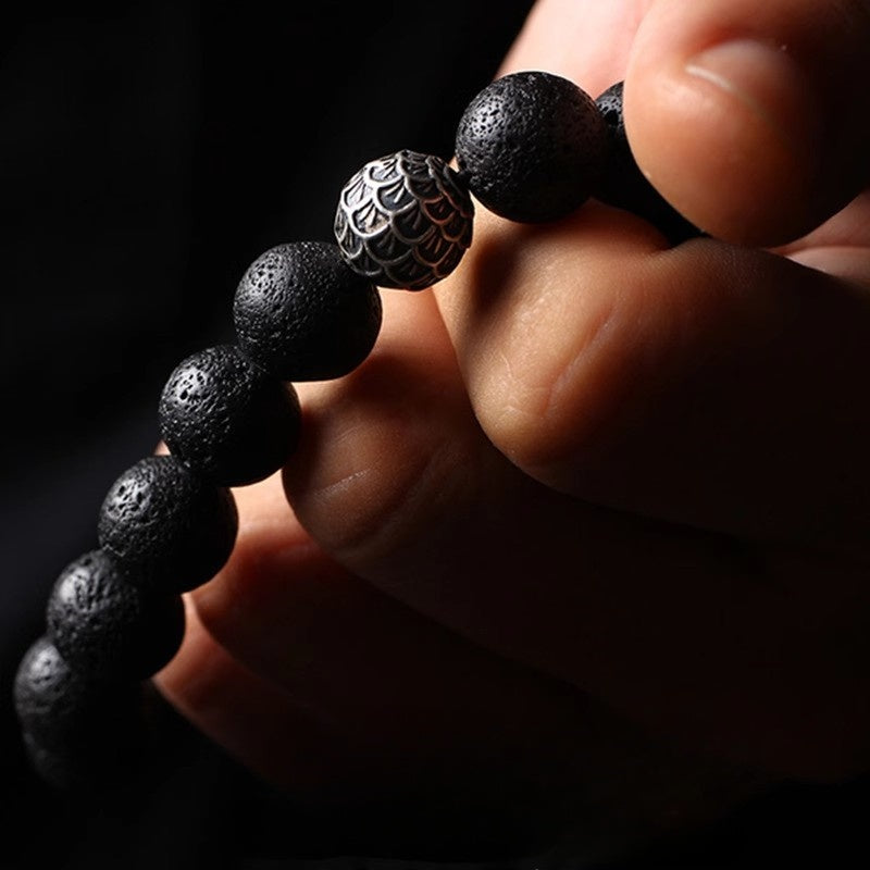 Grounding Lava Stone Bracelet- Calming & Grounding