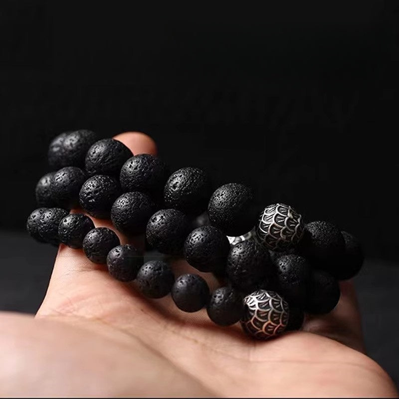 Grounding Lava Stone Bracelet- Calming & Grounding