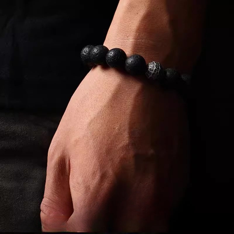 Grounding Lava Stone Bracelet- Calming & Grounding