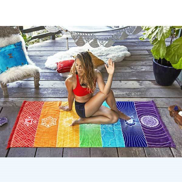 7 Chakra Yoga Mat - Meditation Rug- Tapestry