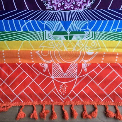 7 Chakra Yoga Mat - Meditation Rug- Tapestry