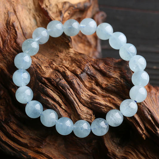 Blue Aquamarine Calming Bracelet- Grounding & Soothing