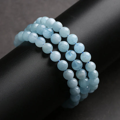 Blue Aquamarine Calming Bracelet- Grounding & Soothing