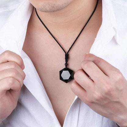 Black Obsidian Talisman- Necklace for Protection