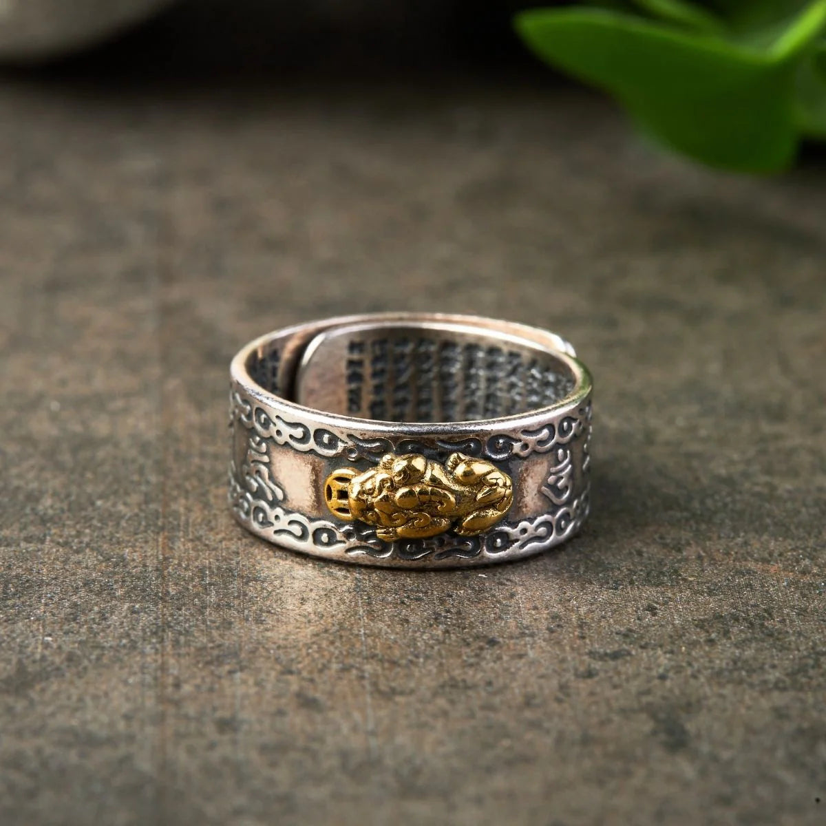 Feng Shui Pixiu Mantra Ring - Protection & Wealth