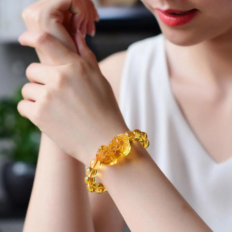 Citrine Pixiu Bracelet- Attract Wealth