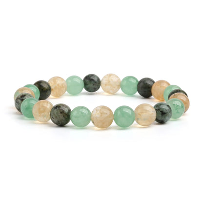 Triple Prosperity Bracelet- Citrine, Green Aventurine, Turquoise