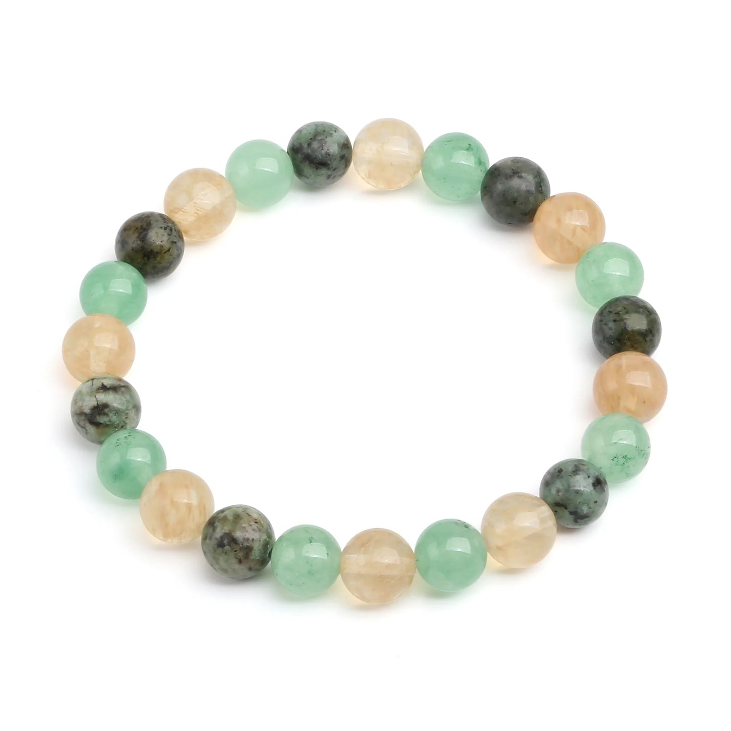 Triple Prosperity Bracelet- Citrine, Green Aventurine, Turquoise