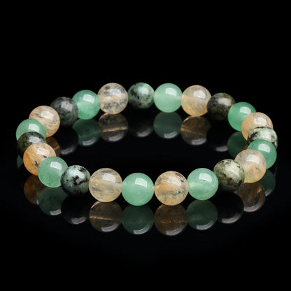 Triple Prosperity Bracelet- Citrine, Green Aventurine, Turquoise