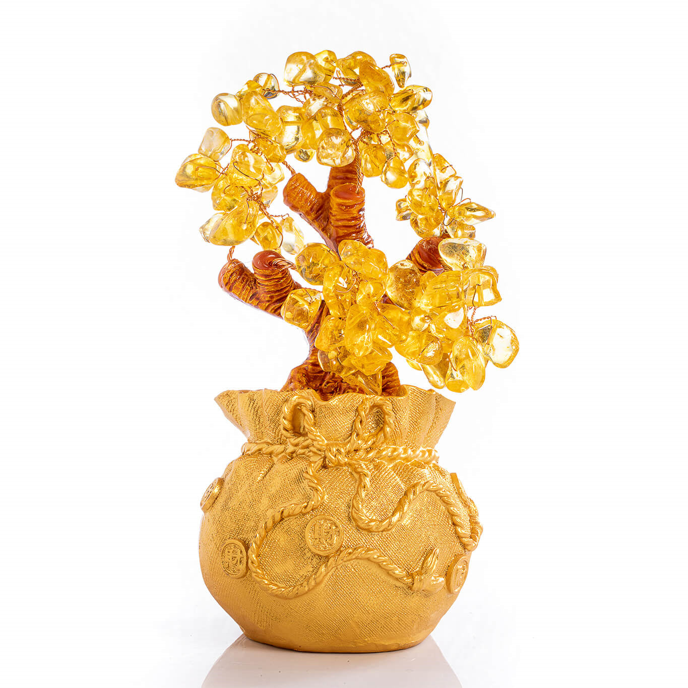 Citrine Money Tree for Prosperity- Feng Shui Gemstone Ornament