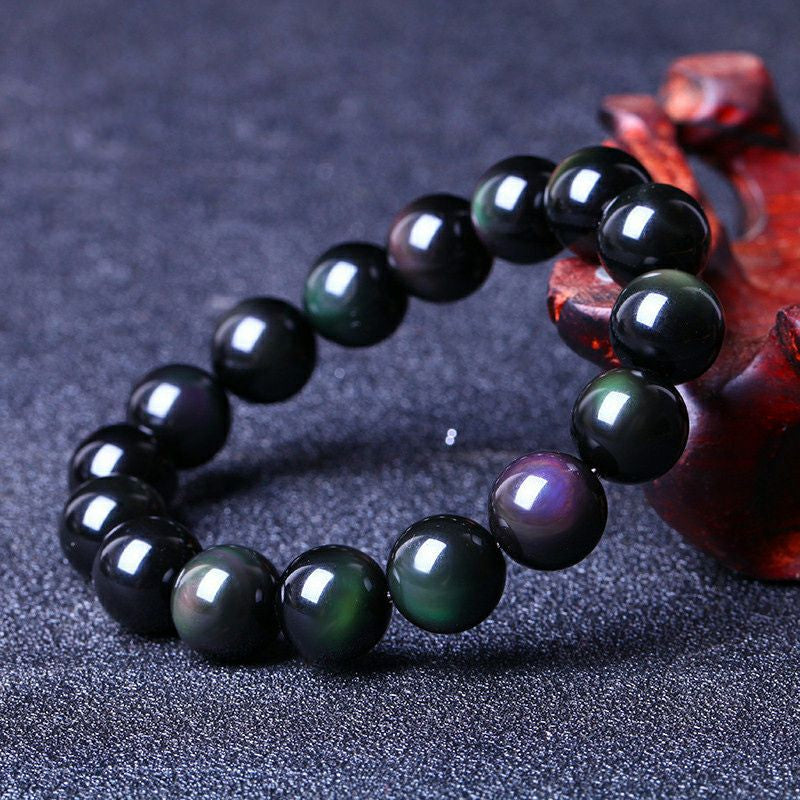 Natural Rainbow Obsidian - Crystal Bracelet