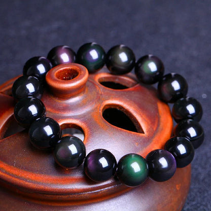 Natural Rainbow Obsidian - Crystal Bracelet