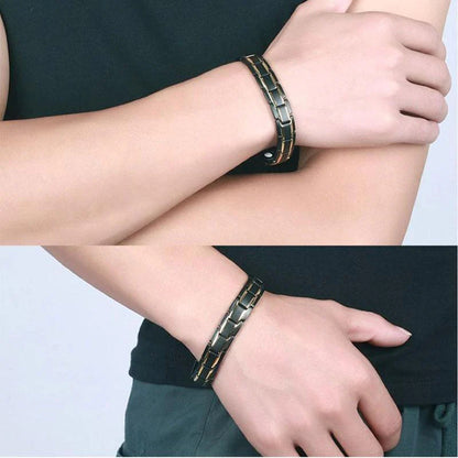 Magnetic Therapy Bracelets- Black, Silver, Gold