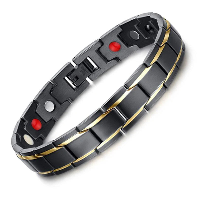 Magnetic Therapy Bracelets- Black, Silver, Gold