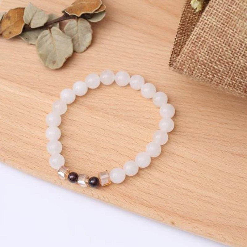 White Chalcedony Positivity Bracelet- Positivity & Harmony