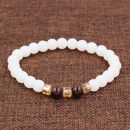 White Chalcedony Positivity Bracelet- Positivity & Harmony