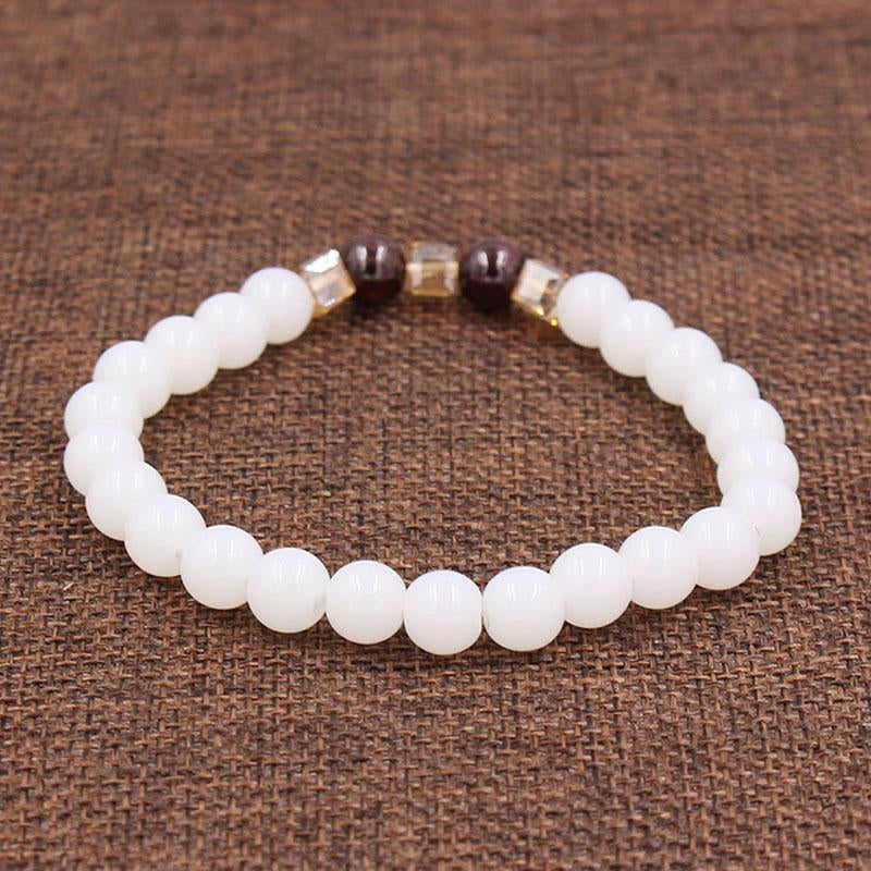 White Chalcedony Positivity Bracelet- Positivity & Harmony