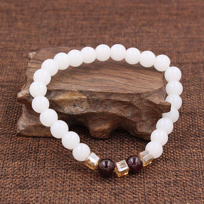 White Chalcedony Positivity Bracelet- Positivity & Harmony