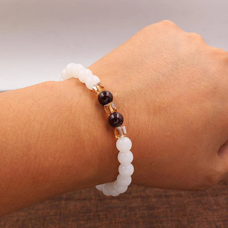 White Chalcedony Positivity Bracelet- Positivity & Harmony