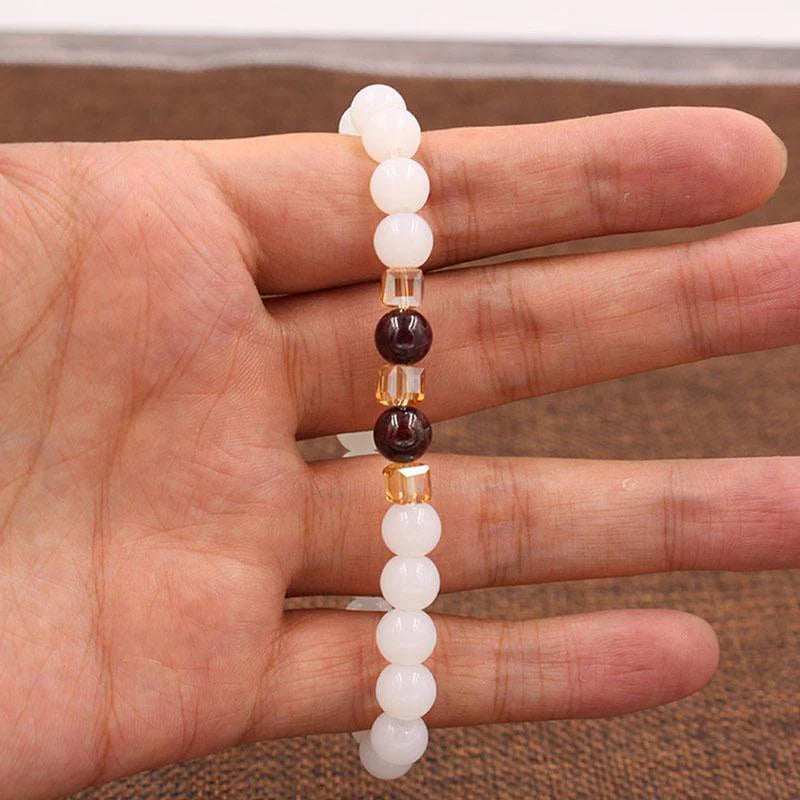 White Chalcedony Positivity Bracelet- Positivity & Harmony