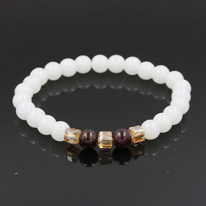 White Chalcedony Positivity Bracelet- Positivity & Harmony