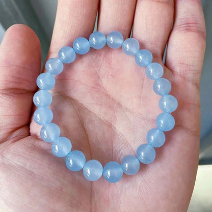 Blue Aquamarine Calming Bracelet- Grounding & Soothing