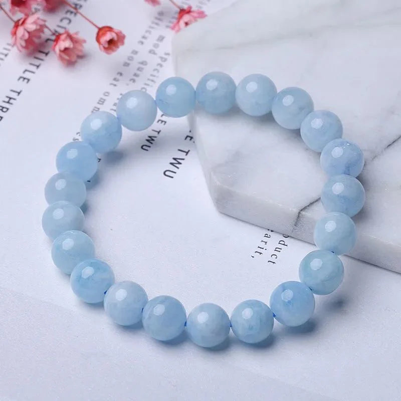 Blue Aquamarine Calming Bracelet- Grounding & Soothing