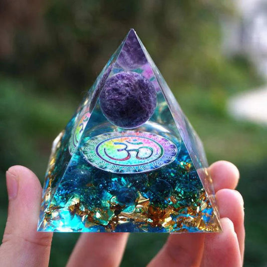 Amethyst Orgonite Pyramid- Orgone Energy Generator