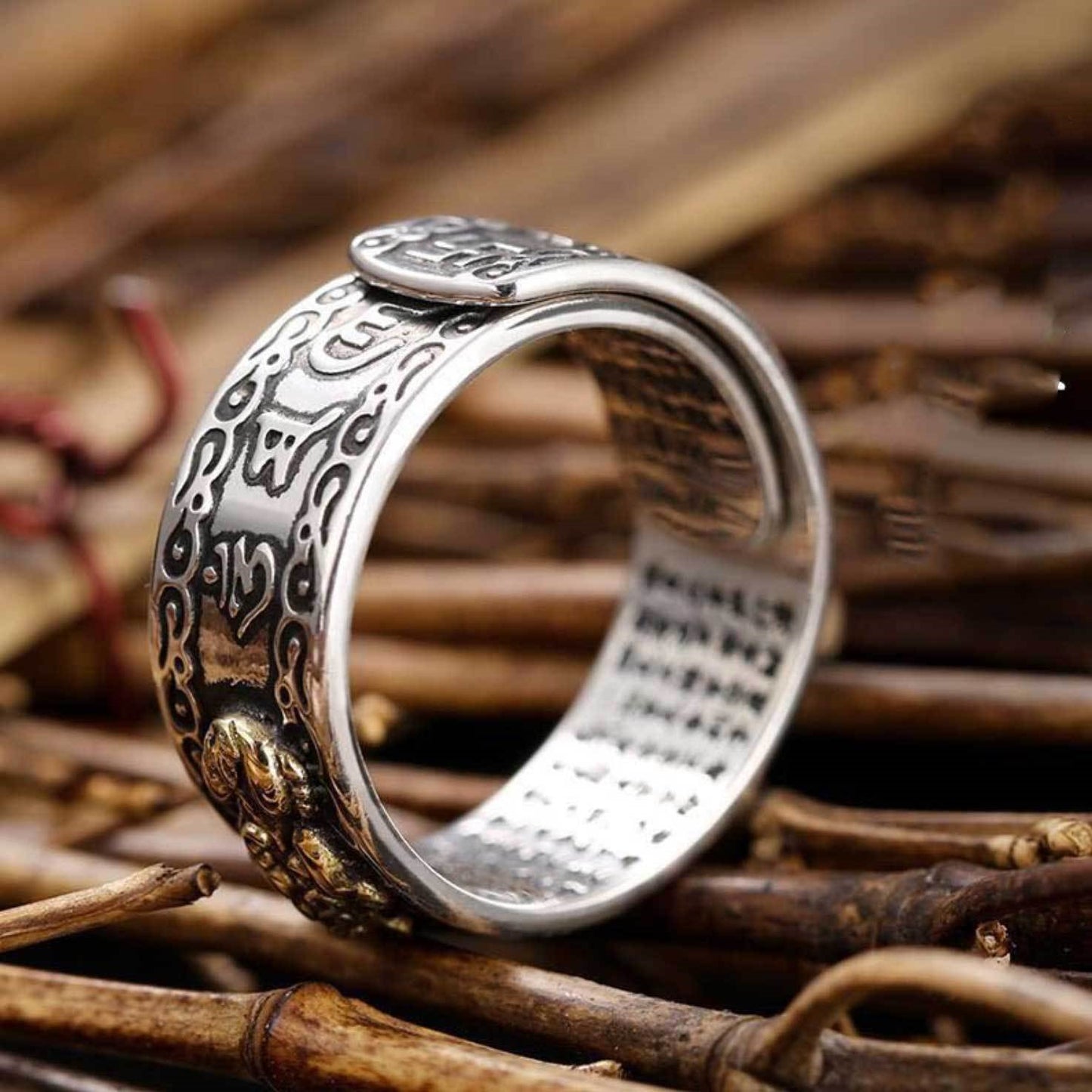 Feng Shui Pixiu Mantra Ring - Protection & Wealth