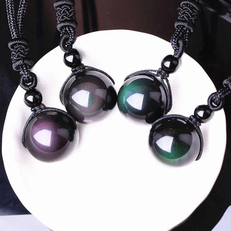 Rainbow Obsidian Necklace- Eye of Truth