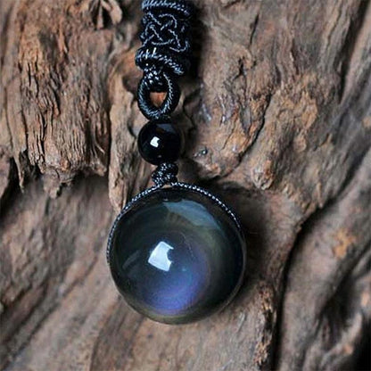 Rainbow Obsidian Necklace- Eye of Truth