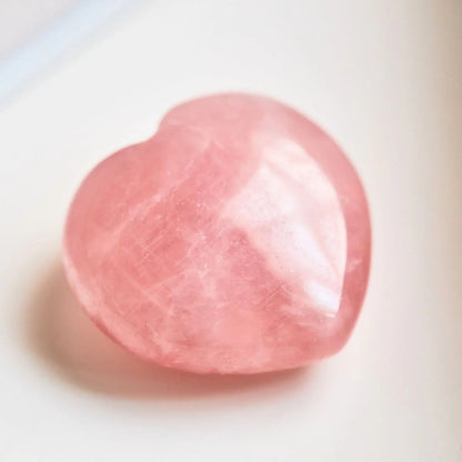 Rose Quartz Heart-Shaped Love Crystals - Romance & Love