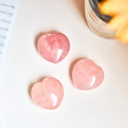 Rose Quartz Heart-Shaped Love Crystals - Romance & Love