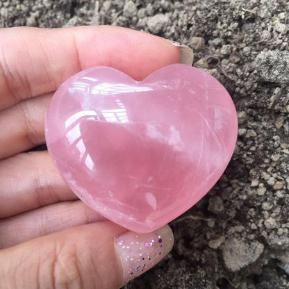 Rose Quartz Heart-Shaped Love Crystals - Romance & Love