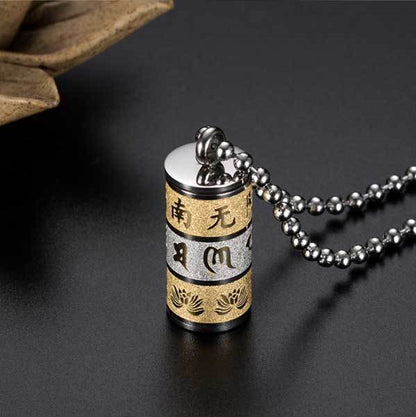 Tibetan Prayer Wheel- Spinning Buddhist Mantra Necklace