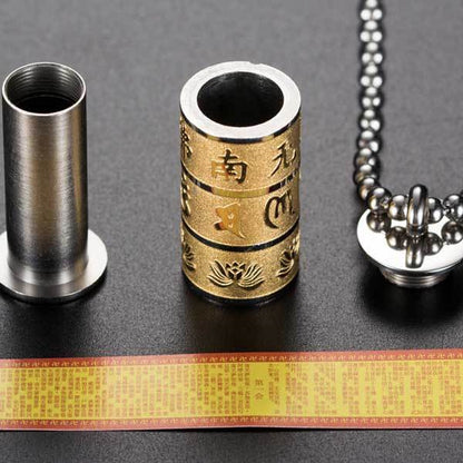 Tibetan Prayer Wheel- Spinning Buddhist Mantra Necklace