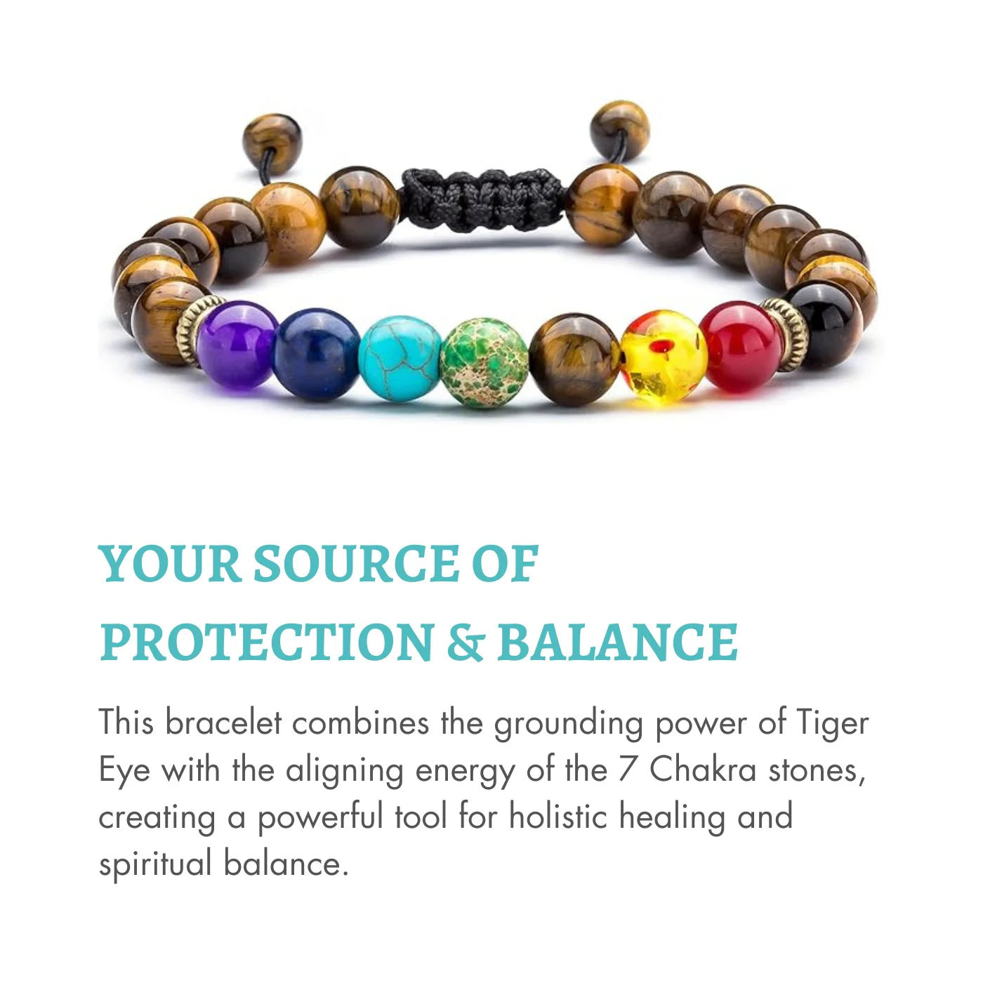 Tiger Eye Chakra Bracelet - Protection&Balance