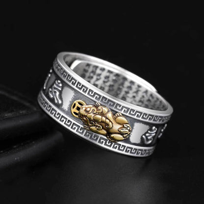 Feng Shui Pixiu Mantra Ring - Protection & Wealth